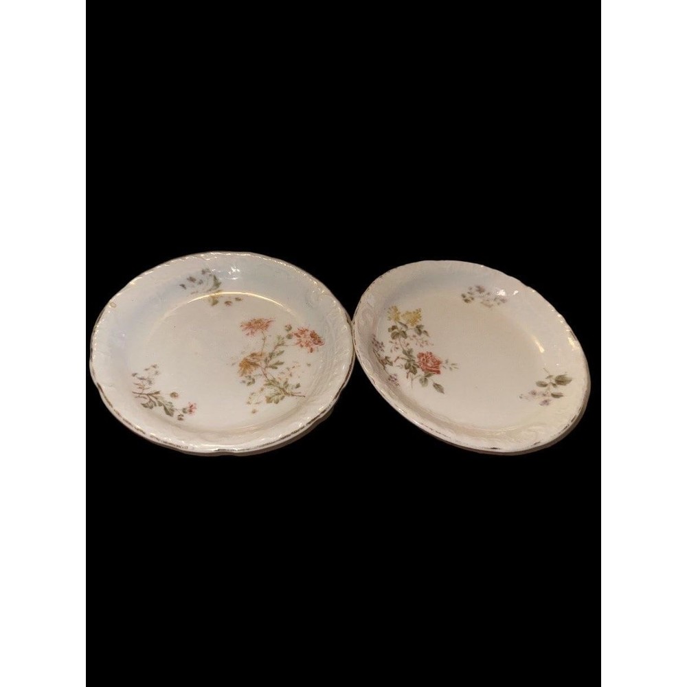 Antique set German Porcelain Carl Tielsch Floral Altwasser Germany mini dishes